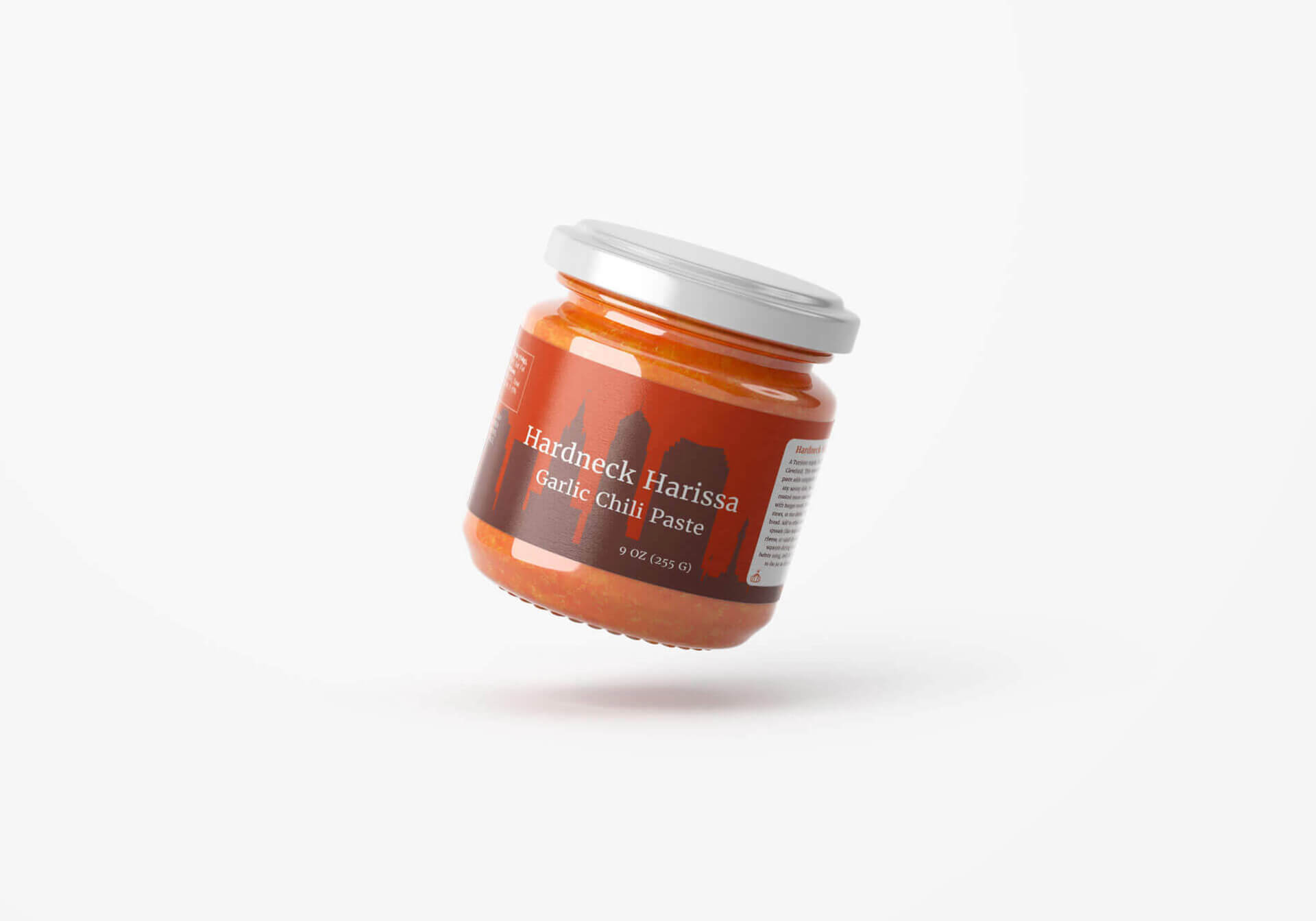 hardneck cleveland harissa paste jar mockup