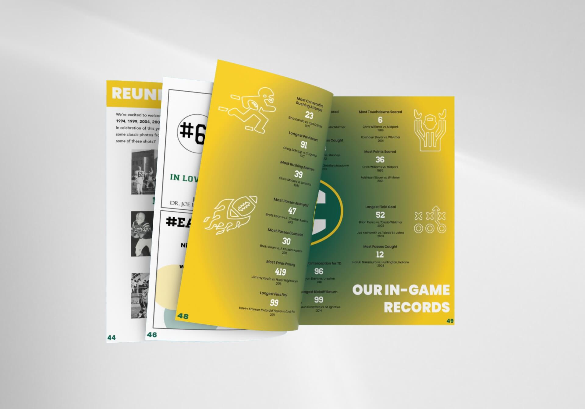 st. edward high school 2019 fall sports program mockup